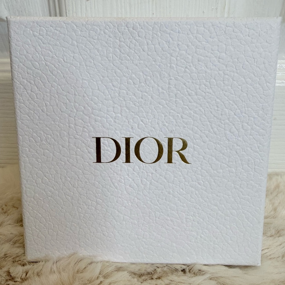 DIOR GIFT BOX, RIBBON, AND WRAPPING TISSUE PAPER 5” x 5” x 2”
